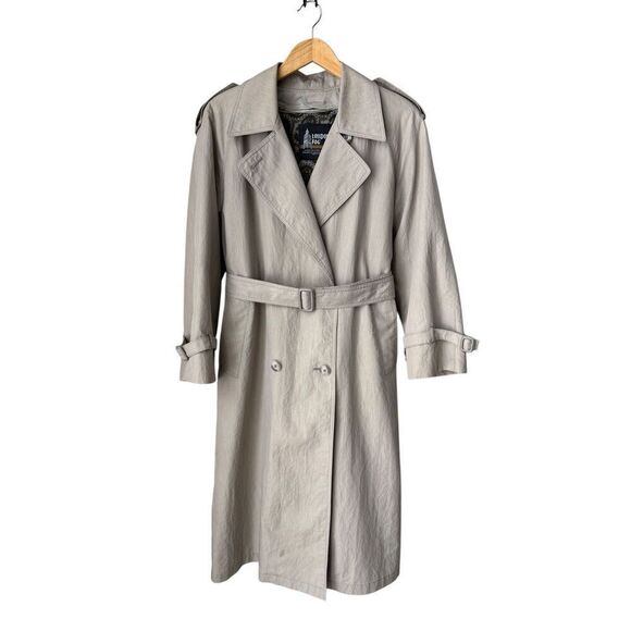 Vintage London Fog Tan/Beige Thinsulate 3M Double Breasted Long Trench Coat - Picture 1 of 13